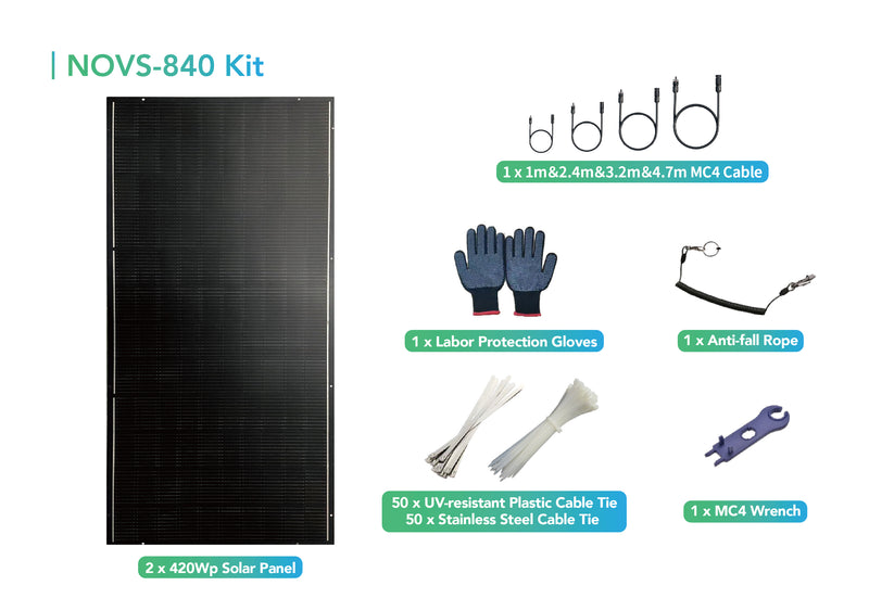 Load image into Gallery viewer, Ultra Lightweight Flexible Solar Panel 420 Wp x 2