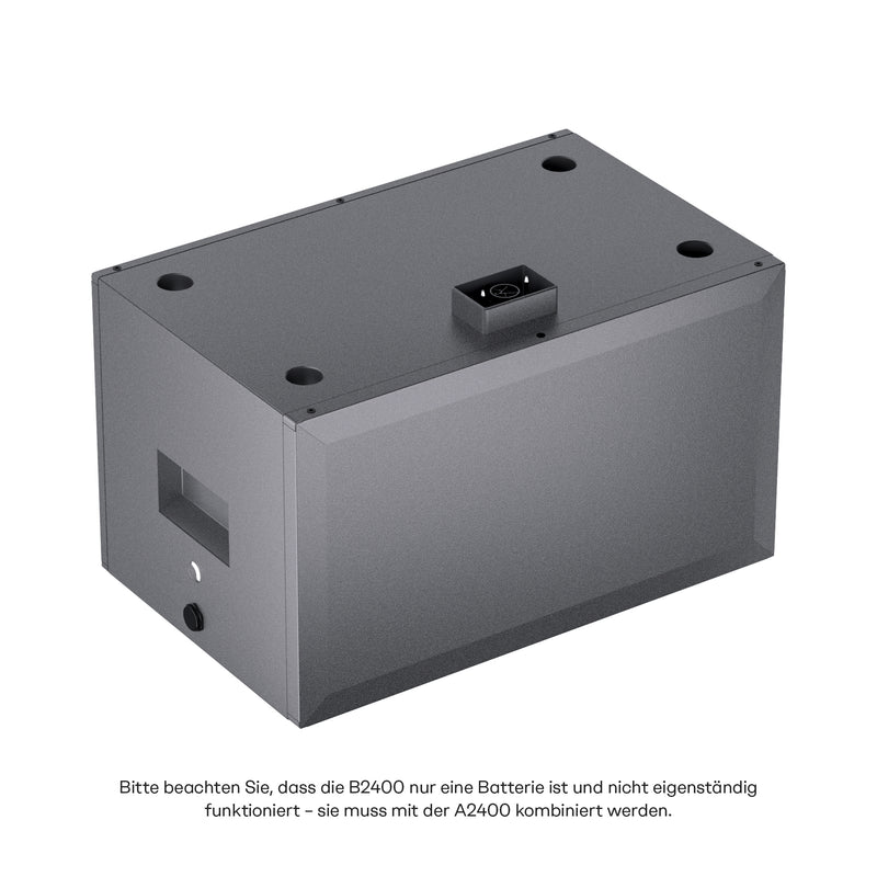 Laden Sie das Bild in Galerie -Viewer, 👉 Bis zum 30.11.2025: A2400 + B2400 kaufen – gratis Smart Meter & Smart Plugs sichern! 💶 Jetzt 100 € Gutschein automatisch einlösen – Endpreis nur 899 €
S2400 – Die smarte All-in-One Lösung für Ihre Energieunabhängigkeit.
Das S2400 System vereint einen Hybridwechselrichter mit einem modularen Batteriespeicher (bestehend aus einem A2400 und einem oder mehreren B2400 Modulen). Einfach an eine herkömmliche Haushaltssteckdose anschließen – echtes Plug & Play.
Kompatibel mit Smart Metern und intellig