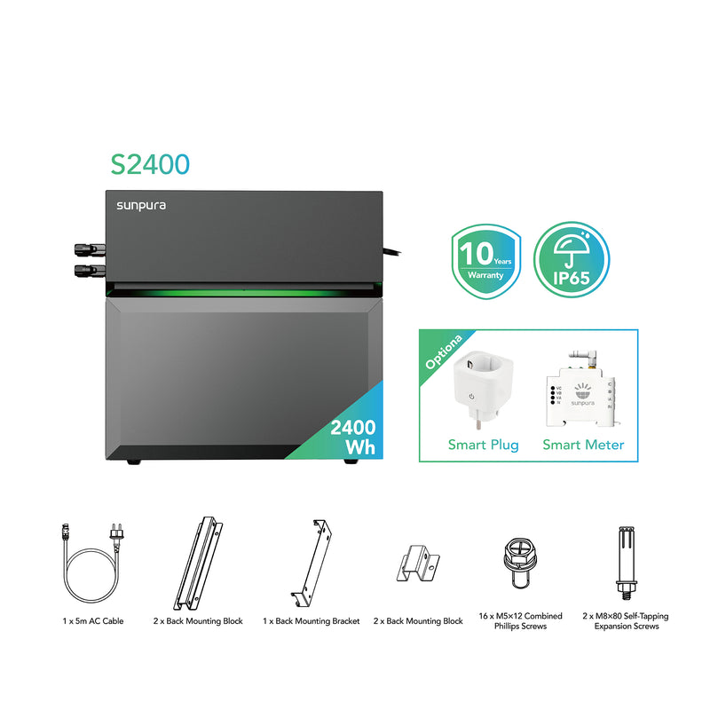 Laden Sie das Bild in Galerie -Viewer, S2400 – Die smarte All-in-One Lösung für Ihre Energieunabhängigkeit.
Das S2400 System vereint einen Hybridwechselrichter mit einem modularen Batteriespeicher (bestehend aus einem A2400 und einem oder mehreren B2400 Modulen). Einfach an eine herkömmliche Haushaltssteckdose anschließen – echtes Plug & Play.
Kompatibel mit Smart Metern und intelligenten Steckdosen ermöglicht das System eine nahezu vollständige Eigenverbrauchsoptimierung ohne nennenswerte Netzeinspeisung. Dank AC-Kopplung und Unterstützung
