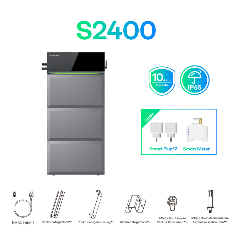 Laad de afbeelding in de Galerijviewer, Sunpura S2400, energiebox van het zonneopslagsysteem A2400 + B2400