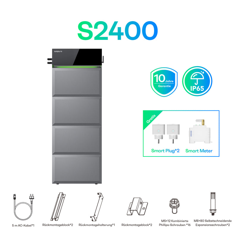 Laad de afbeelding in de Galerijviewer, Sunpura S2400, energiebox van het zonneopslagsysteem A2400 + B2400