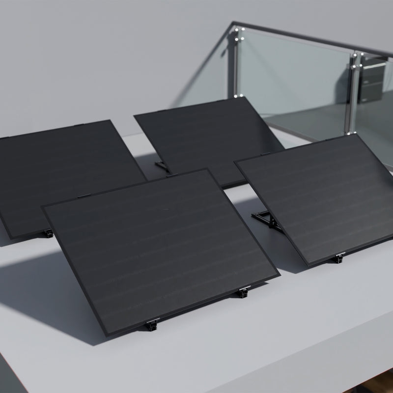 Laad de afbeelding in de Galerijviewer, Leichtstahl Solarmodul Set 210W x 2, N-Typ TOPCon 182 Wafer Vollschwarz
