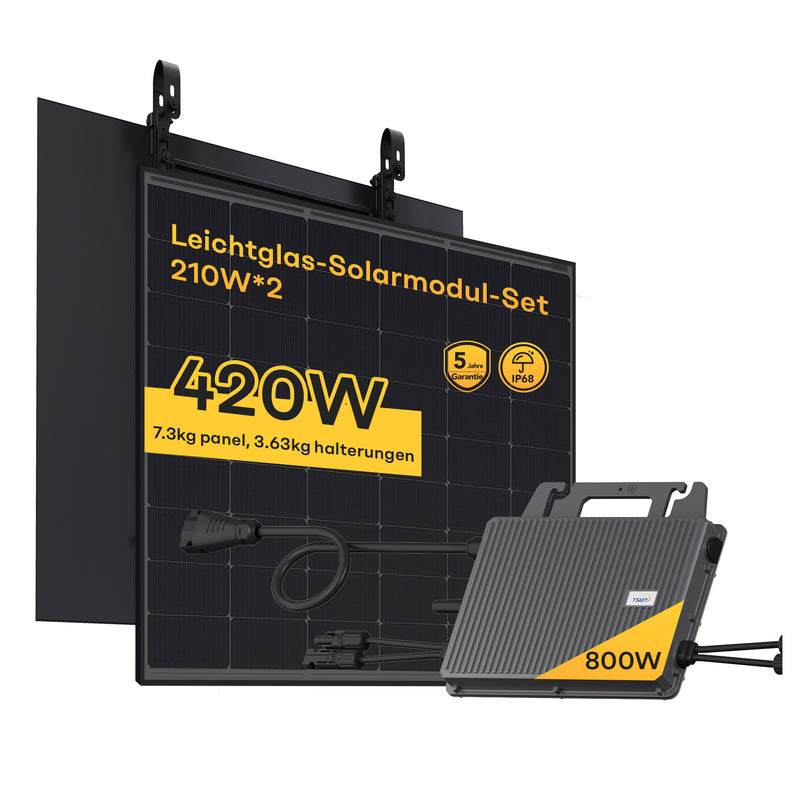 Chargez l'image dans la visionneuse de la galerie, PV-Set: 800W Mikro-Wechselrichter + Solarmodule –  für Ihr Balkon-Solarsystem
