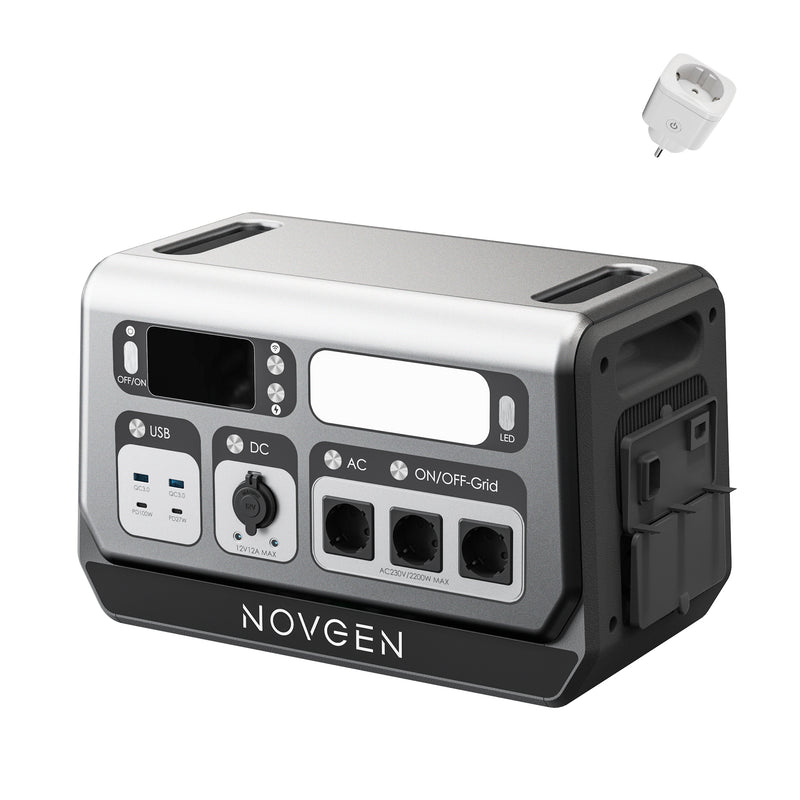 Laad de afbeelding in de Galerijviewer, NOVB-2048 – Die kompakte Komplettlösung für Solarstromspeicher.
Der NOVB-2048 vereint MPPT-Laderegler, bidirektionalen Wechselrichter, Batterie und BMS in einem einzigen Gerät. Er unterstützt sowohl den netzgebundenen als auch den autarken Betrieb. Dank vielseitiger Anschlussmöglichkeiten eignet er sich ideal für den dauerhaften Einsatz in Balkonkraftwerken sowie für mobile Anwendungen wie Camping oder Gartenhaus.&nbsp;

der NOVB-2048 ist im Bereich 0 – 40 °C nutzbar (Entladung: –10 – 40 °C, Lagerung: –20 –
