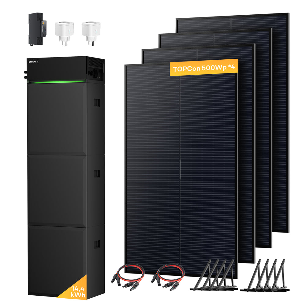 S4800 + 500Wp*4 – S4800 14.4kWh + TOPCon Solarmodule 500Wp*4