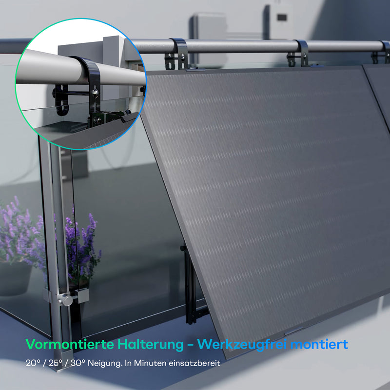 Laad de afbeelding in de Galerijviewer, Leichtstahl Solarmodul Set 210W x 2, N-Typ TOPCon 182 Wafer Vollschwarz
