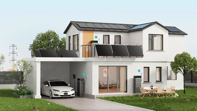 Sunpura S2400 Batteriespeicher im Sommerbetrieb mit Photovoltaikanlage, effiziente Eigenverbrauchsoptimierung, 3 phrasen